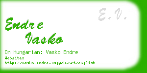 endre vasko business card